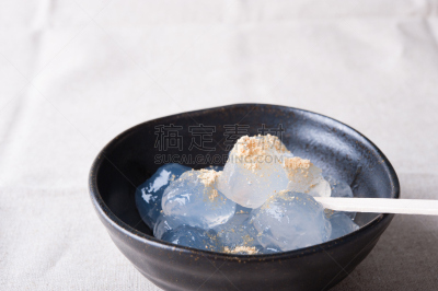 蕨饼,糯米团,年糕,水平画幅,日本料理,无人,日本,甜点心,甜食,摄影