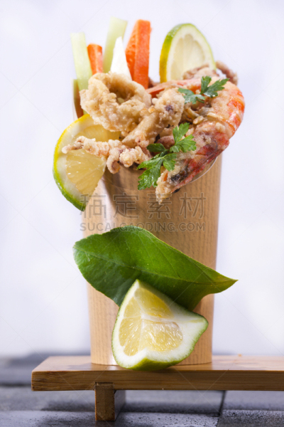 圆锥,海洋,餐具,垂直画幅,膳食,海产,香料,肖像,快餐,柠檬