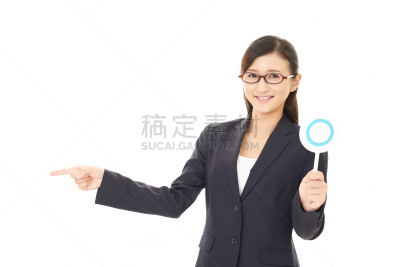 是,女商人,标志,讲师,留白,半身像,仅成年人,日本人,青年人,人的脸部