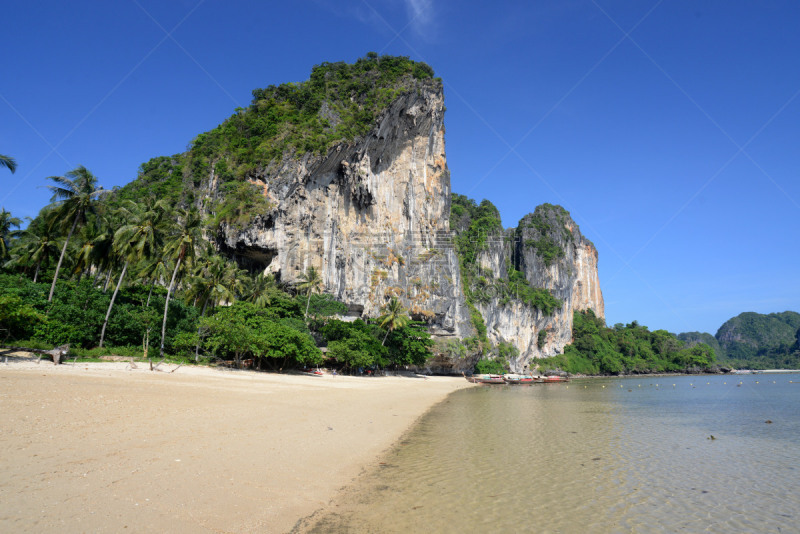 莱雷海滩,甲米,泰国,通赛湾,奥南湾,自然,水平画幅,无人,安达曼海,户外