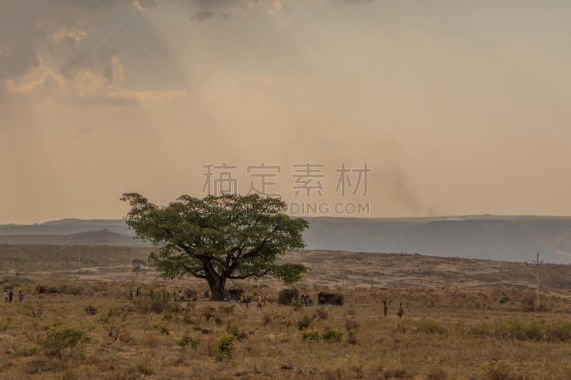 会议,非洲,社区,在下面,自然,女人,粘土,水平画幅,安哥拉,沙子