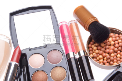彩妆,商品,睫毛膏,个人随身用品,水平画幅,无人,组物体,化妆用品,唇膏,白色