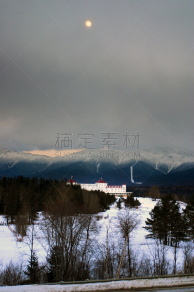 树林,垂直画幅,公园,雪,无人,户外,美洲,运动,冬天