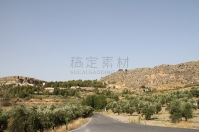 格拉纳达,水平画幅,无人,路,瓜迪克斯,安达卢西亚,夏天,户外,摄影