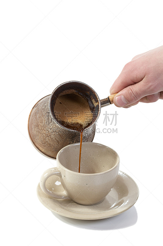 咖啡,杯,分离着色,研磨咖啡,垂直画幅,留白,褐色,芳香的,无人,组物体