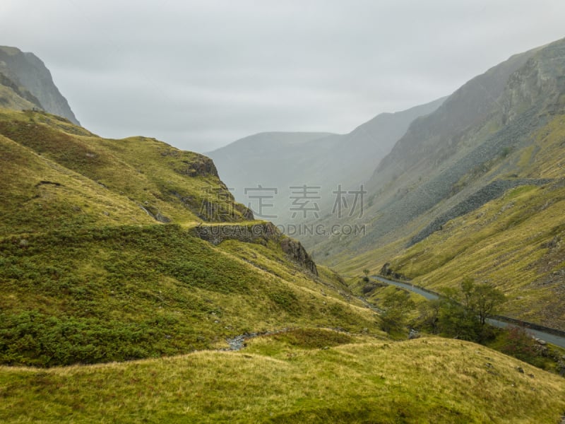 霍尼斯特山口,英格兰湖区,英国,西北省,国家公园,波路达利,看,水平画幅,云,山