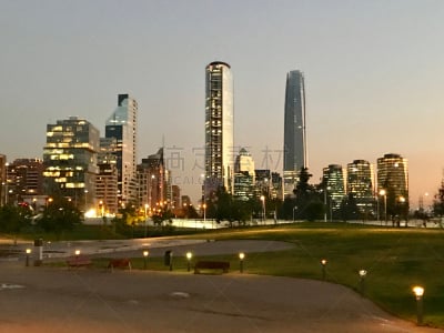 智利,儿童小夜灯,积雨云,天空,水平画幅,建筑,夜晚,无人,户外,城市