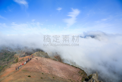 葡萄牙,山,旅行者,比科公司,丰沙尔,自然,公园,旅游目的地,水平画幅,无人
