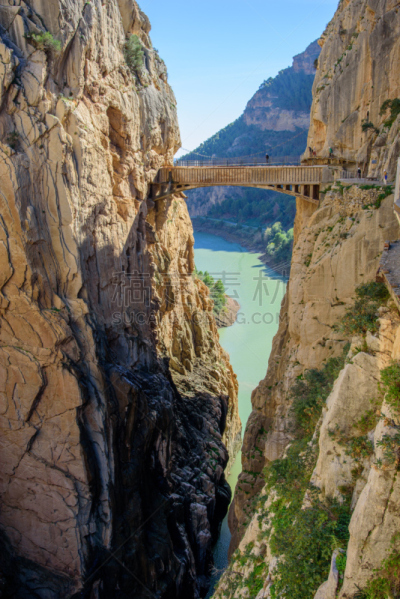 桥,卡门托,自然,垂直画幅,悬崖,无人,户外,徒步旅行,西班牙,山