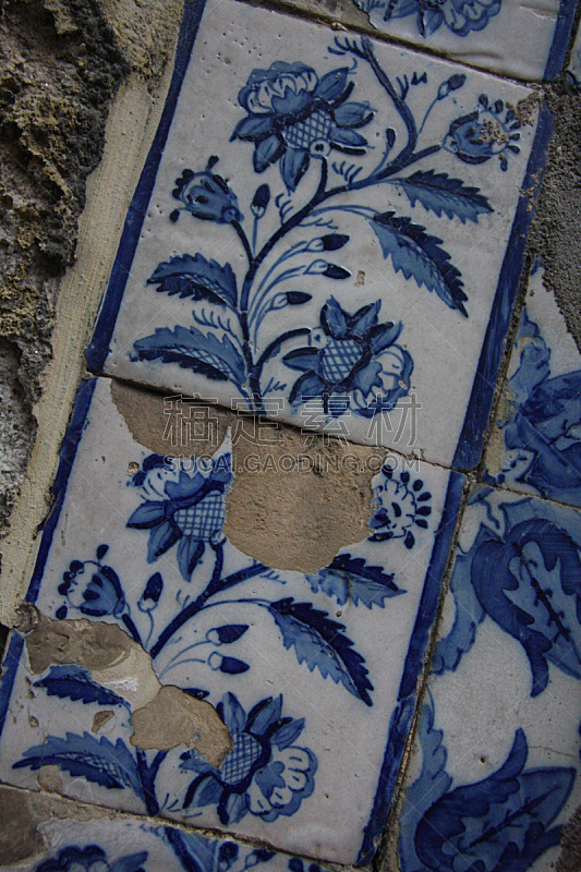 Détail d'azulejos anciens à Porto
