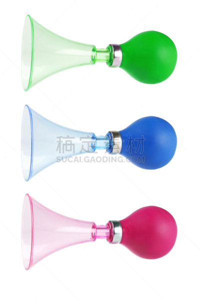 玩具,铜管乐器,垂直画幅,蓝色,噪声,白色背景,膀胱,自行车喇叭,组物体,材料