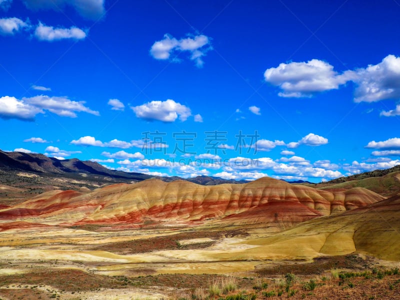 白昼,画山,化石,john the baptist,床,天空,俄勒冈州,俄勒冈郡,水平画幅,山