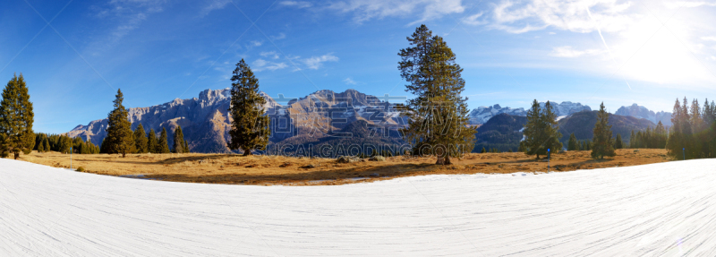 滑雪坡,山,全景,风景,福尔加里达,摩德纳迪坎皮格里奥,天空,度假胜地,水平画幅,雪