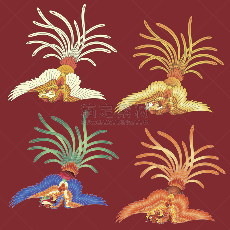 凤凰,绘画插图,活力,秘密,美,野外动物,生物,动物,鸟类,设计元素