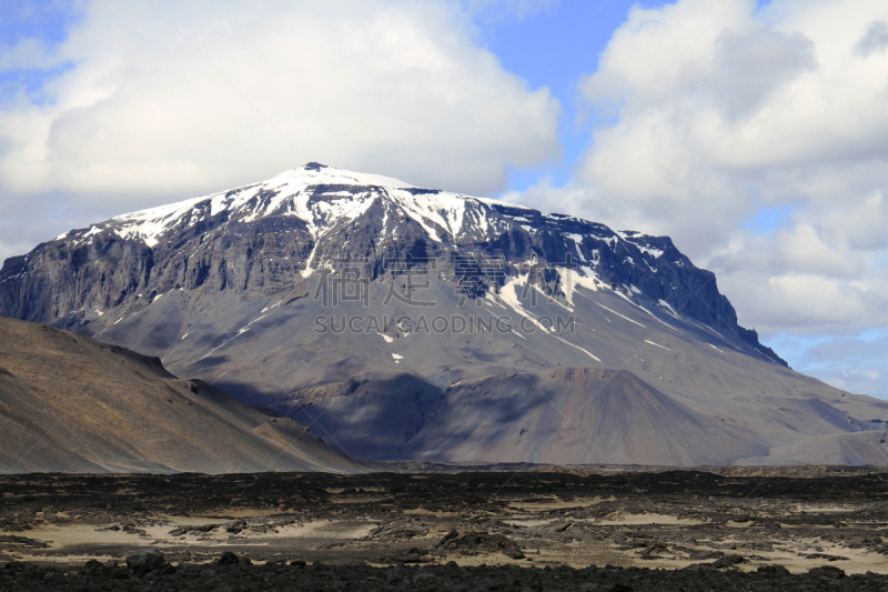 冰岛国,山,苏格兰高地,天空,美,水平画幅,形状,雪,无人,阿斯奇亚火山口