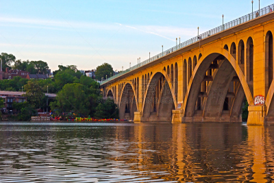 key bridge,水,波托马克河,休闲活动,水平画幅,无人,拱桥,努力,户外,运动
