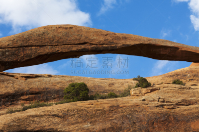 风景线拱,岩层,摩押,天空,公园,水平画幅,无人,户外,犹他,美国西南部