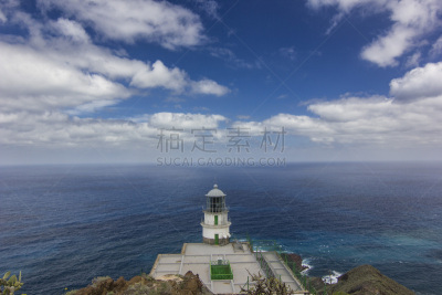 天空,灯塔楼,海洋,风景,云,蓝色,白色,水平画幅,山,大西洋