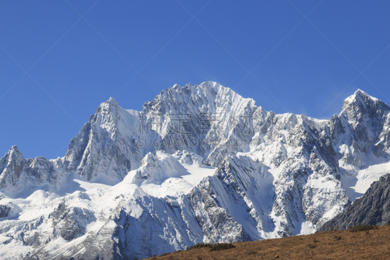 玉龙雪山,云南省,全景,水平画幅,山,meili山,无人,摄影