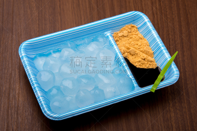 日本,蕨饼,日本点心,水平画幅,无人,2015年,果冻,日本食品,夏天,甜点心