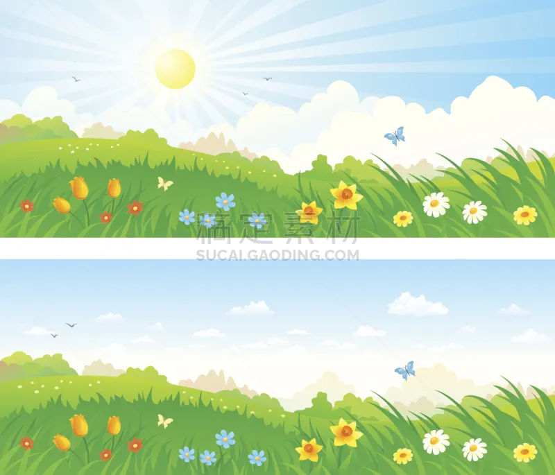 草地 春天 水仙花 卡通 天空 绘画插图 早晨 草坪 夏天图片素材下载 稿定素材 草地 春天 水仙花 卡通 天空 绘画插图 早晨 草坪 夏天图片素材下载 稿定素材