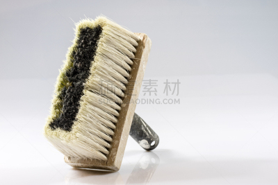 巨大的,画笔,白色背景,墙,清洁工,调色板,家务,绘画插图,艺术