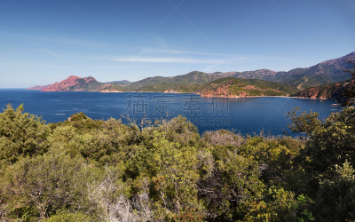 波尔图,科西嘉,风景,piana,南科西嘉,波多,半岛,水,水平画幅,户外