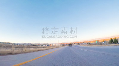 早晨,冬天,公路,西,洛矶山脉,水平画幅,仪表板,户外,相机,背面视角
