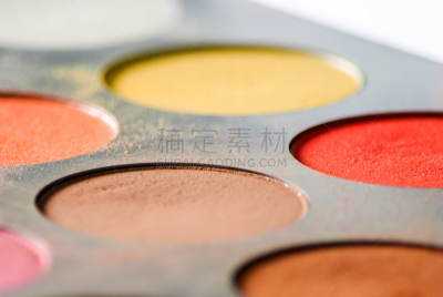 调色板,特写,眼影,个人随身用品,选择对焦,美,褐色,彩妆,水平画幅,无人