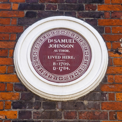 samuel johnson,金属奖牌,伦敦,字典,舰队街,英格兰,特写,居住区,著名景点