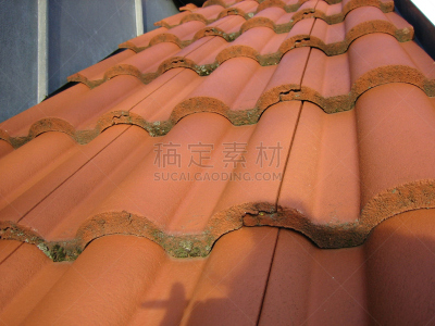 屋顶,炼渣船,屋面工,红色,水平画幅,彩色图片,砖,房屋,石材,摄影