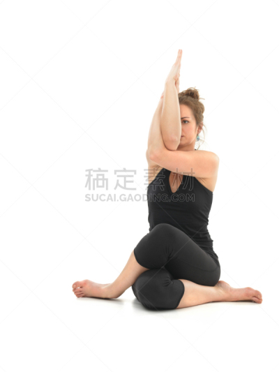 瑜伽,垂直画幅,美,灵性,美人,弹性,姿态,运动,成年的,牛面式