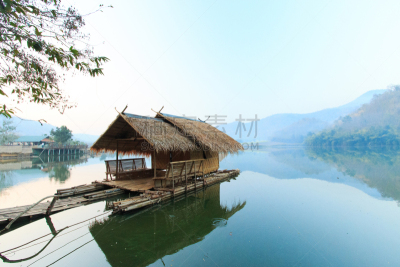 水库,泰国,旅游目的地,现代,自然,水,美,素攀武里府,水平画幅,地形