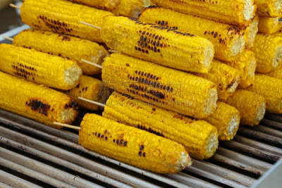 货摊,烤的,玉米,街头食品,待售,格子烤肉,水平画幅,素食,无人,乡村风格