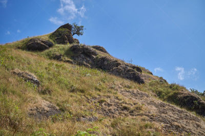 山,岩石,红杉,在上面,水,天空,美,水平画幅,无人,早晨