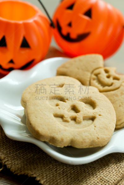 饼干,自制的,垂直画幅,灯笼,配方,南瓜,甜点心,糖,季节