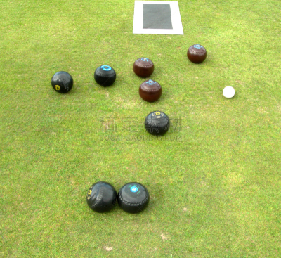 草坪,绿色,草地保龄球,数字8,球,褐色,休闲活动,水平画幅,职权,苏格兰