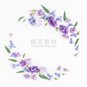 花环,白色背景,多色的,多样,丁香花,紫色,女性特质,花纹,国际妇女节,母亲节