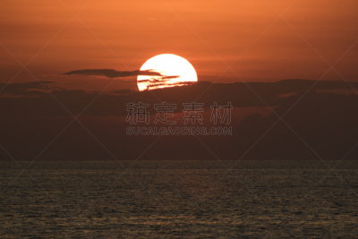 小卡塔海滩,海滩,自然,热带气候,橙色,泰国,图像,海洋,日光,无人