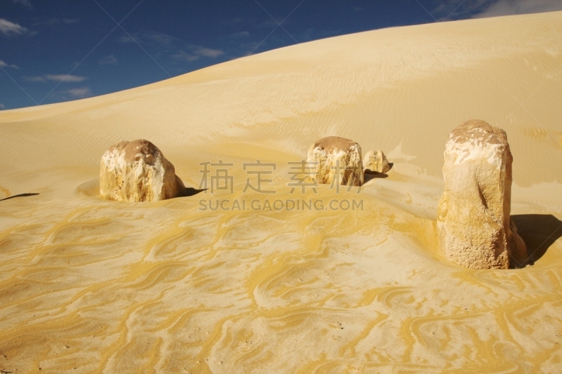 沙漠,远距离,石峰沙漠,石林,石化木,自然立柱,喀斯特,西澳大利亚,气候,水平画幅