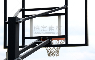 户外,篮球框,休闲活动,水平画幅,无人,金属,篮球运动,建筑结构,高对比度,球场