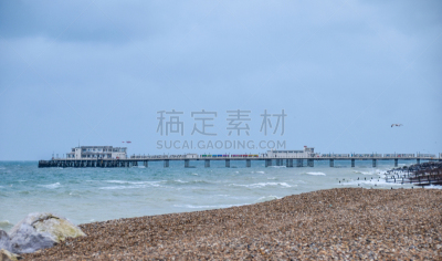 沃辛,海滩,码头,灰色,白昼,水,度假胜地,水平画幅,沙子,无人