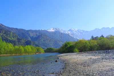 长野县,日本,大正池,梓川,松本,飞驒山脉,天空,美,里山,度假胜地