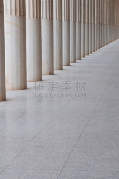 阿塔罗斯柱廊,无人,雅典,希腊,柱子,古代广场,垂直画幅,纪念碑,成一排,古老的