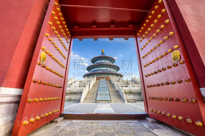 天坛 北京 天堂 祈年殿 著名景点 中国 道教 亭台楼阁 门口 水平画幅图片素材下载 稿定素材