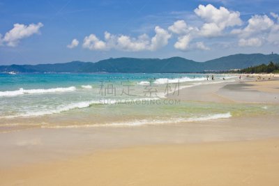 海南省,三亚,自然美,海滩,旅途,云景,无法辨认的人,云