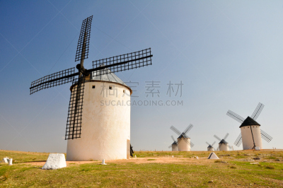 克里普塔纳,西班牙,现代风车,格瑞纳达-雷阿尔城,传统风车,托莱多省,托莱多,卡斯蒂利亚-拉曼恰,纪念碑,水平画幅
