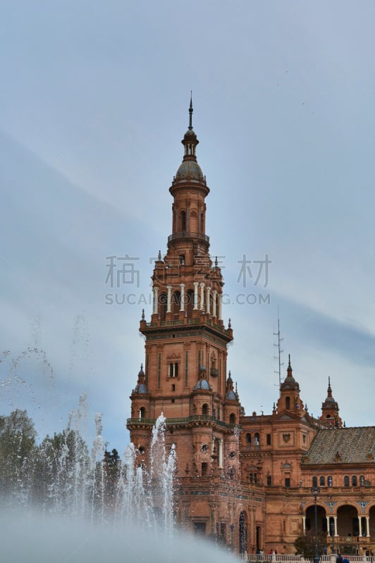 detalle de la plaza de España de Sevilla