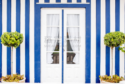 Colorful house facade