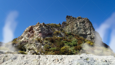 硫磺,意大利,火山,岛,烟,自然,卡诺岛,白昼,图像,蒸汽